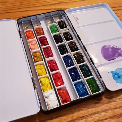 metal watercolor palette box empty full pan|empty metal watercolor box.